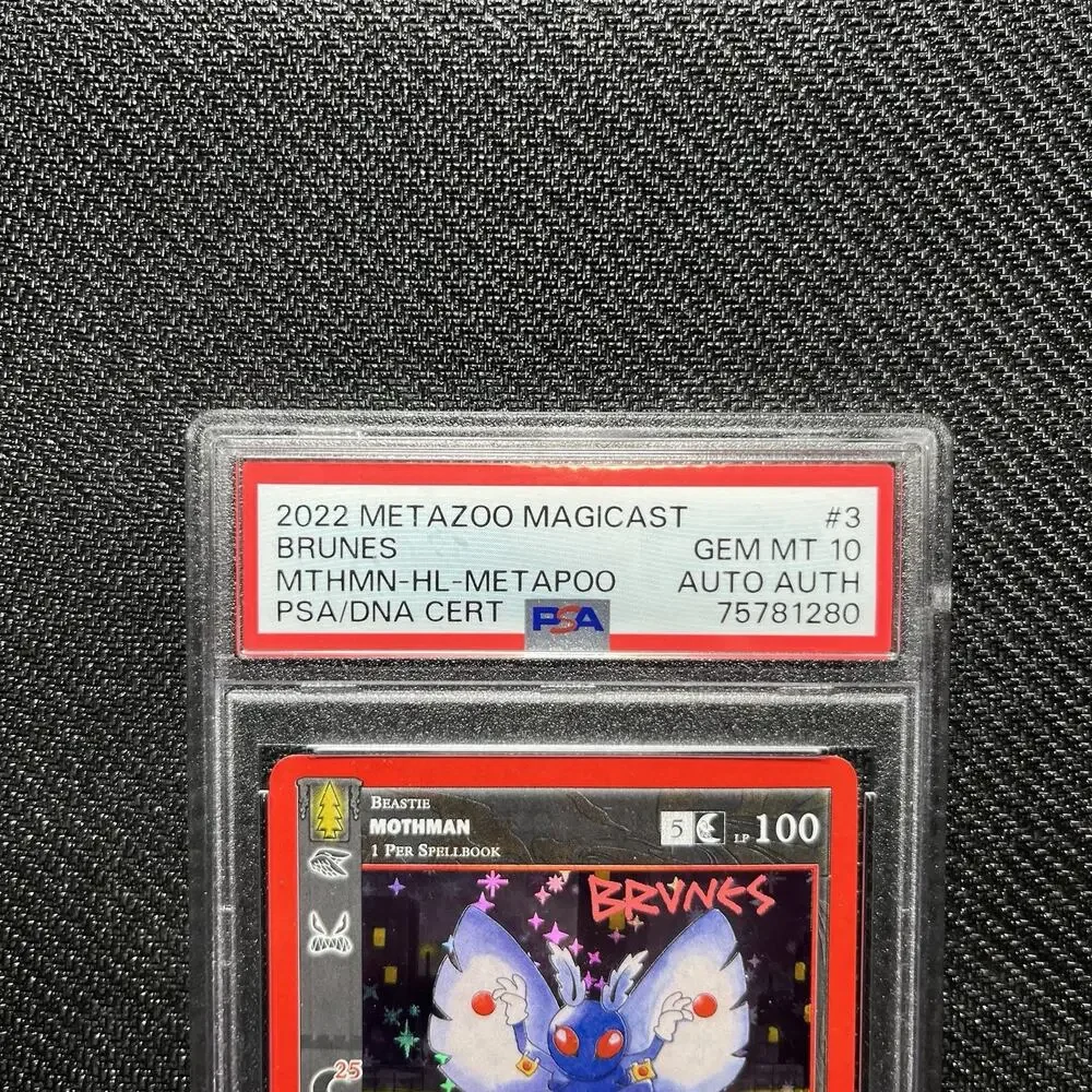 Metazoo Mothman Auto PSA 10 Gem Mint Signed Full Holo Magicast Metapoo Promo